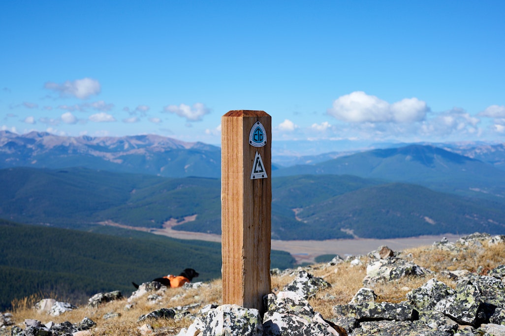 trail marker for Continental Divide Trail and Colorado Trail